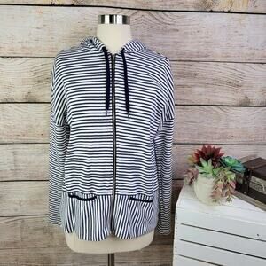 Vineyard Vines‎ Full Zip Striped Blue White Hoodie Small